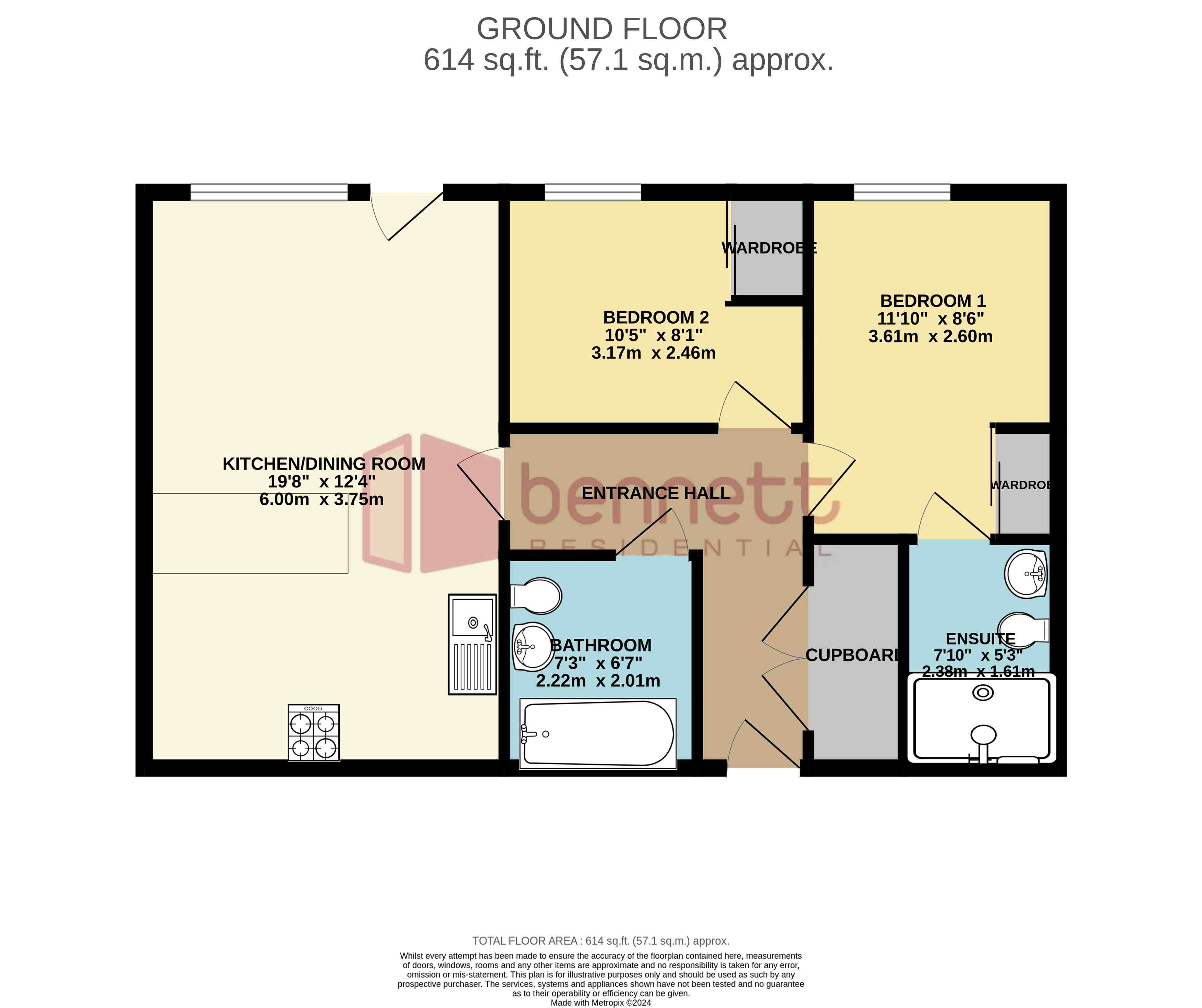 Floorplans For Cunningham Court, Taunton